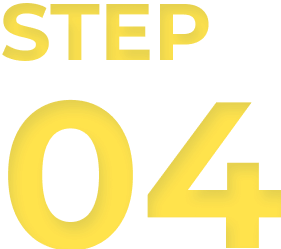 Bold yellow text on a black background reads "STEP 04.